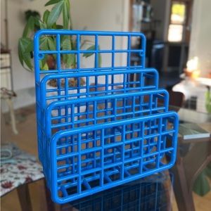 Vintage 1983 Blue Plastic Yaffa Organizer